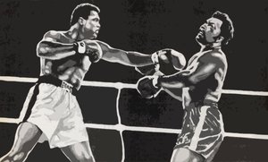 Muhammad Ali derrotando a George Foreman de English School